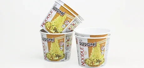 Large round paper food buckets for noodle, popcorn and family-meal formats