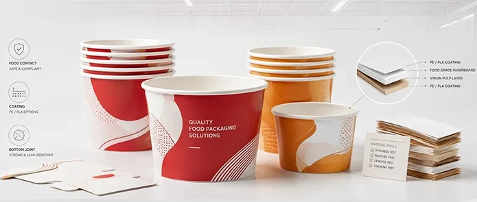 Paper bucket formats, material structure, coating and bottom-joint review points