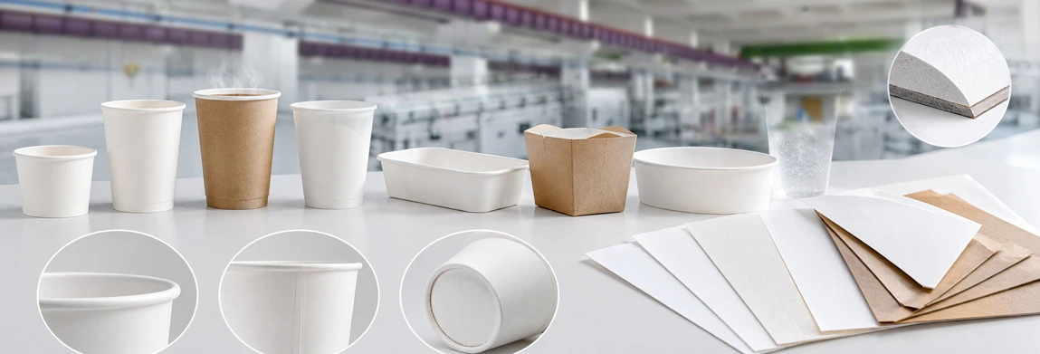 Paper cup formats, coated board and sealing details for material review