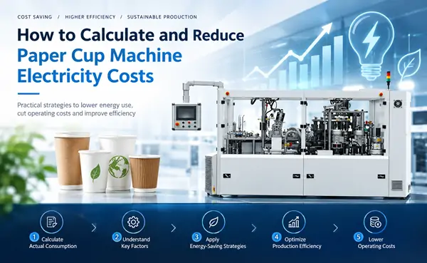 Paper cup production machine for energy consumption analysis and cost reduction