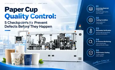 /Paper cup quality control machine with five checkpoints for preventing production defects